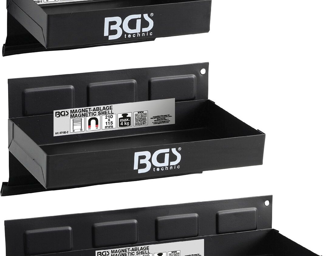 BGS 67150 Magnet-Ablagen-Satz | 150 / 210 / 310 mm | 3-tlg.