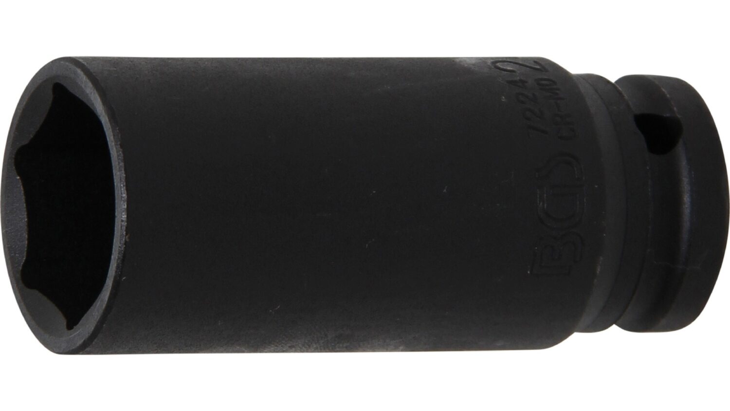 BGS 7224 Kraft-Steckschlüssel-Einsatz Sechskant, tief | Antrieb Innenvierkant 12,5 mm (1/2") | SW 24 mm