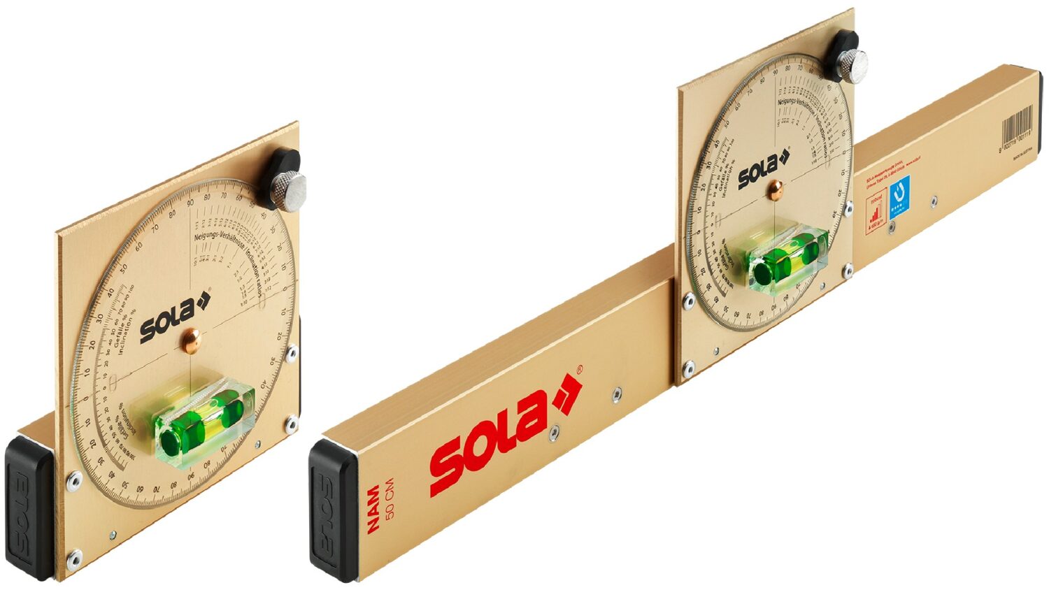 Sola Neigungs-Wasserwaage NAM 50 T mit Magneten + Tasche