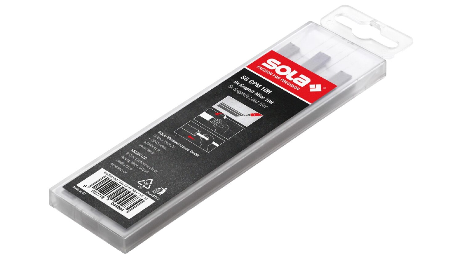 Sola Ersatzmine 10H CPM grau, 1 x 6 Stk. Ersatzmine 10H grau