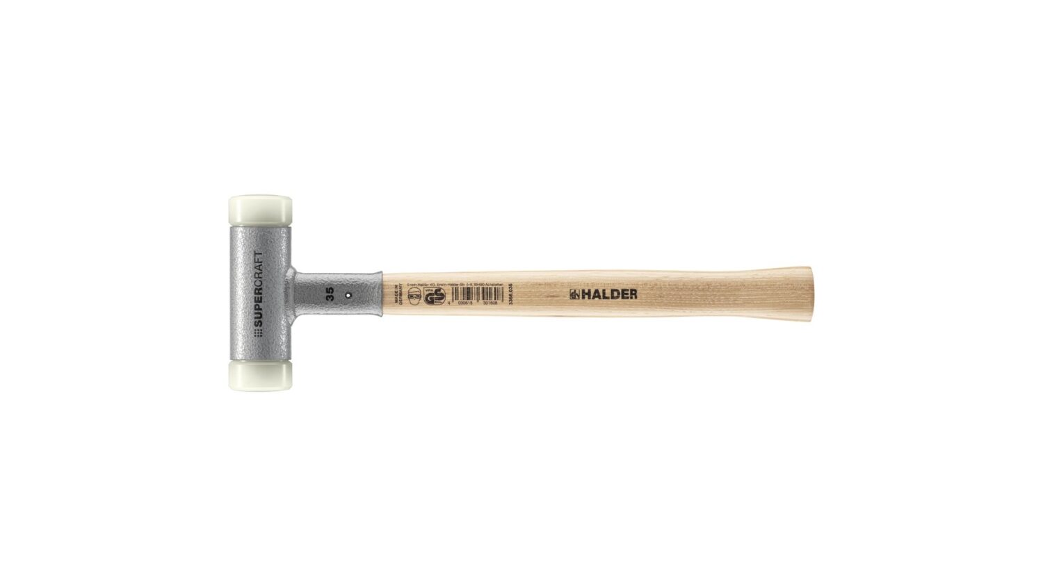 SUPERCRAFT-Schonhammer, mit schwingungsdämpfendem, ergonomisch geformtem und lackiertem Hickorystiel | D=35 mm | 3366.035