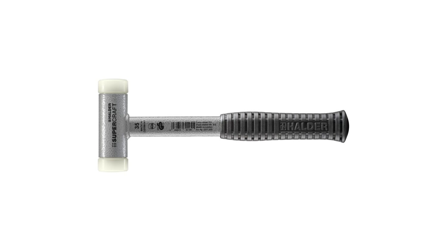 SUPERCRAFT-Schonhammer, mit bruchsicherem Stahlrohrstiel und ergonomisch geformtem, rutschsicherem Griff | D=35 mm | 3377.035