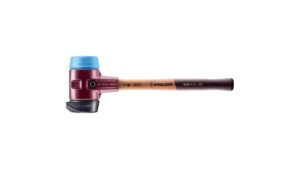 SIMPLEX-Schonhammer Gummikomposition, mit Standfuß / TPE-soft; mit Tempergussgehäuse und hochwertigem Holzstiel | D=80 mm | 3012.280