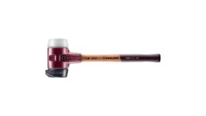 SIMPLEX-Schonhammer Gummikomposition, mit Standfuß / Superplastik; mit Tempergussgehäuse und hochwertigem Holzstiel | D=80 mm | 3027.280