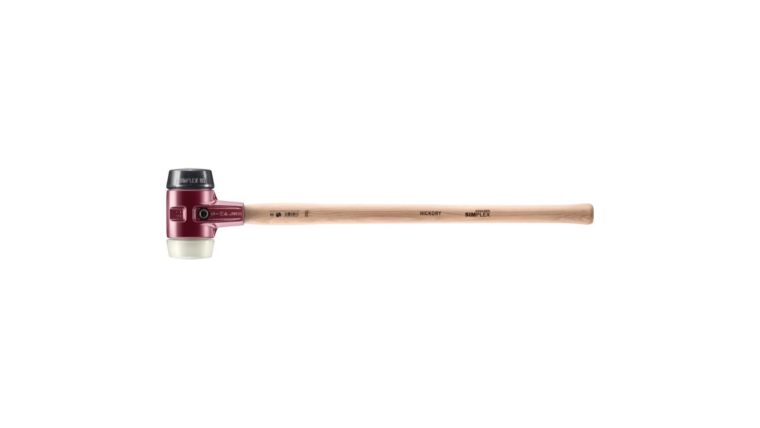 SIMPLEX-Vorschlaghammer Gummikomposition / Nylon; mit Tempergussgehäuse und Hickorystiel | D=80 mm | 3028.081