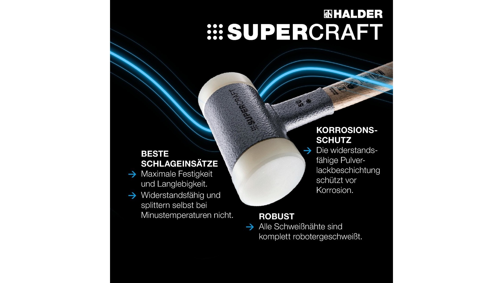 Aktionsbox Dreamteam Wartung, SUPERCRAFT-Schonhammer mit Hickorystiel und BASEPLEX-Schonhammer, Celluloseacetat / Nylon | 3366s001