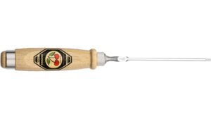 Kirschen 1001003 Stechbeitel mit Weißbuchenheft, 3 mm Ulmer-Form