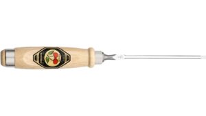 Kirschen 1001004 Stechbeitel mit Weißbuchenheft, 4 mm Ulmer-Form