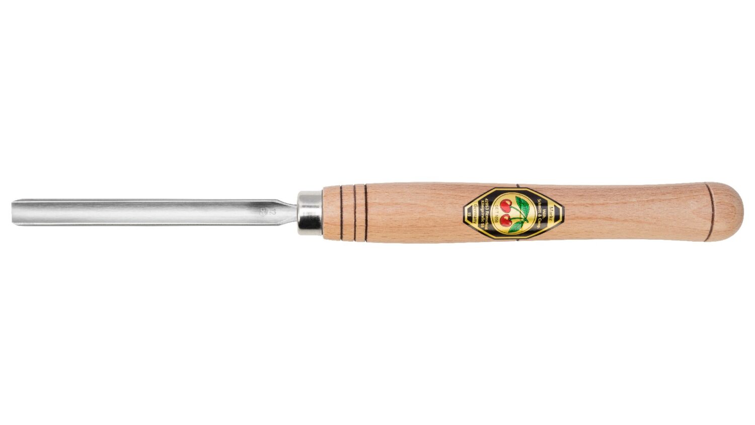 Kirschen 1631012 Drechslerbeitel mit Weißbuchenheft, 12 mm kurz/hohl