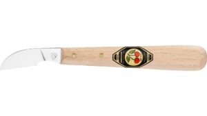 Kirschen 3352000 Kerbschnitzmesser mit Weißbuchenheft mit langer schräger Schneide